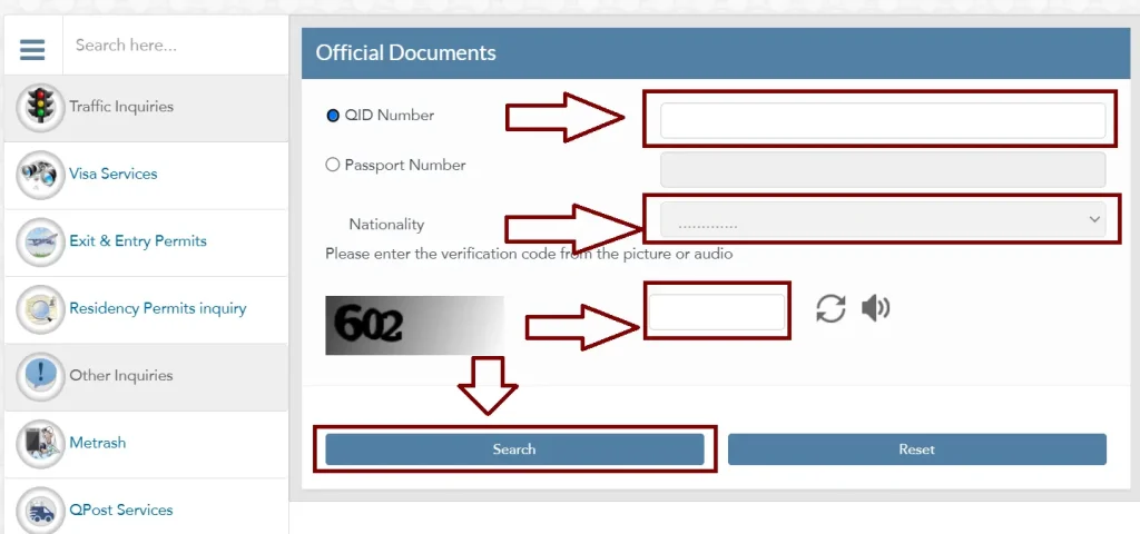 QATAR VISA CHECK PIC